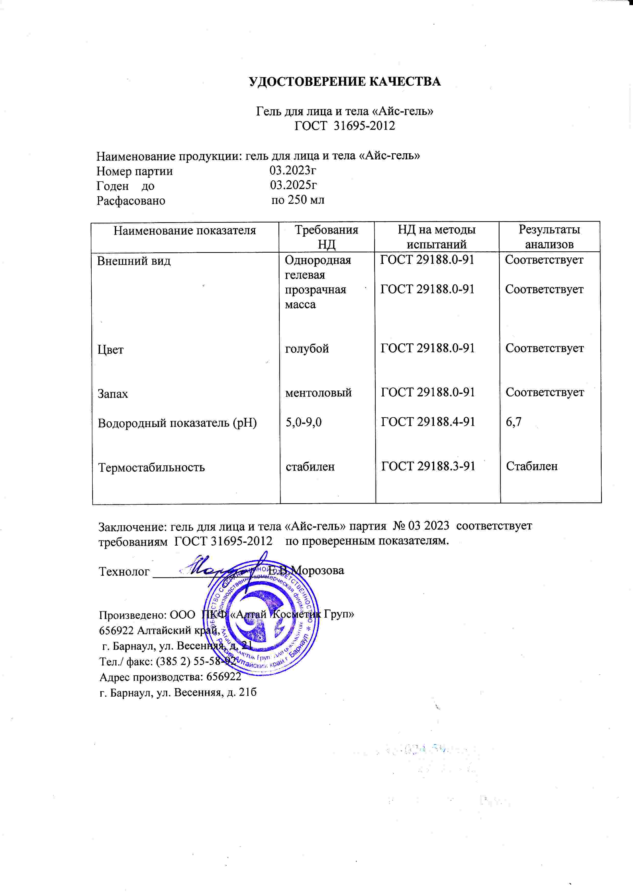 Паспорт №032023